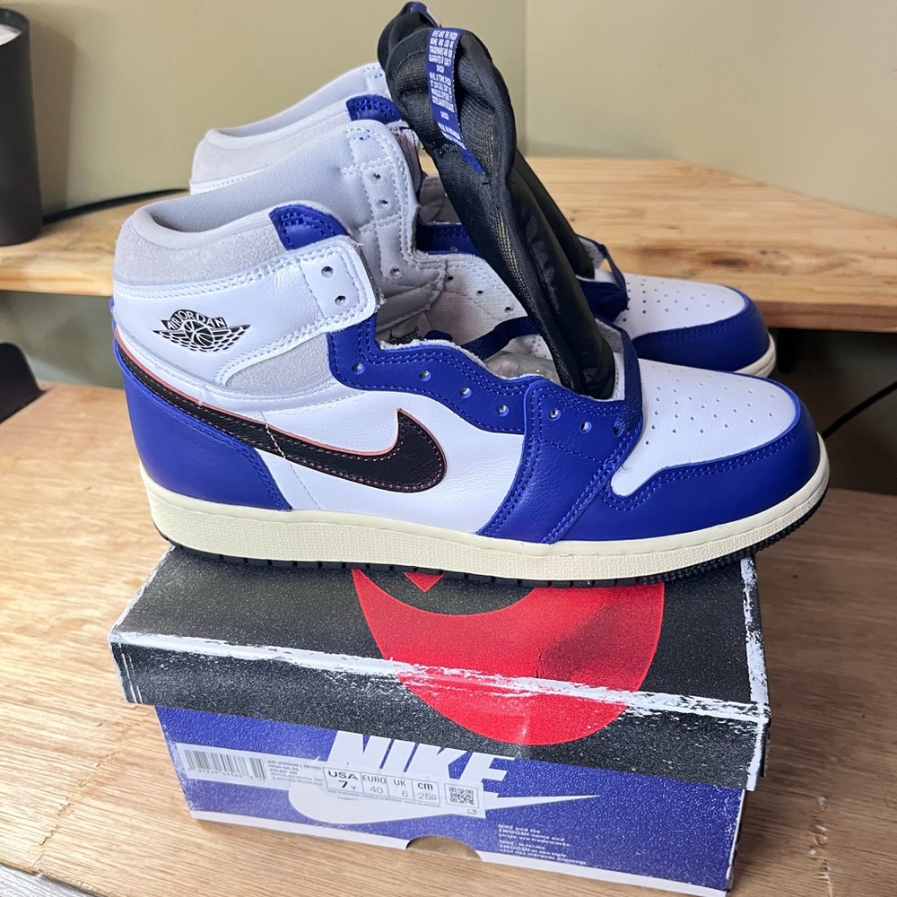 Nike Royal Blue and White High-Tops